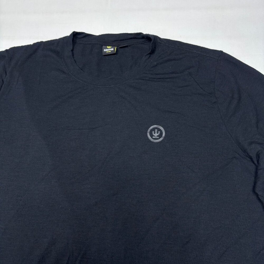 Cactus Outdoor New Zealand Merino Wool Blend Black Short Sleeve T-Shirt Mens 3XL - Picture 3 of 8